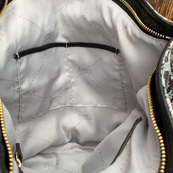 Aimee Kestenberg Snakeskin leather hobo bag with fold over top - NWT - Picture 8 of 8